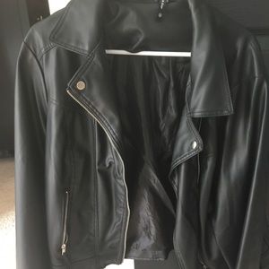 Black Faux Leather Jacket
